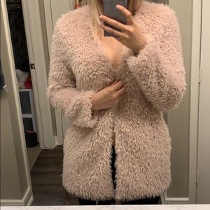 F21 Exclusive Pink Teddy Cardigan